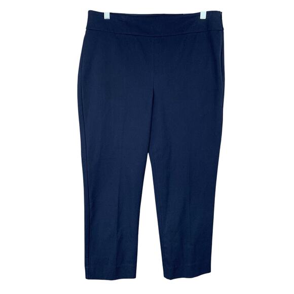 New Talbots Chatham Crop Pants Dark Navy Blue Stretch Women's 10 - Picture 2 of 10